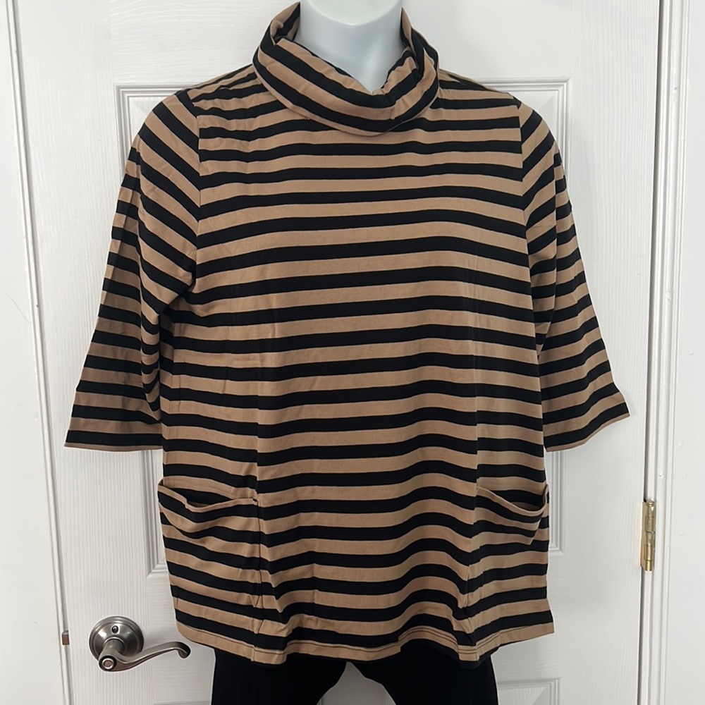 NIB Appleseed’s striped turtleneck